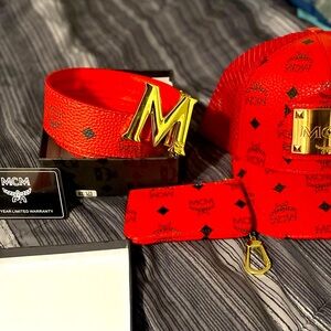 Hat and Belt worn once … Authentic MCM